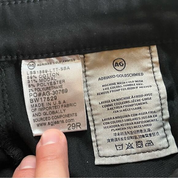 AG Adriano Goldschmied The Legging Ankle Super Skinny Ankle in Coated Black 29R - Picture 10 of 12